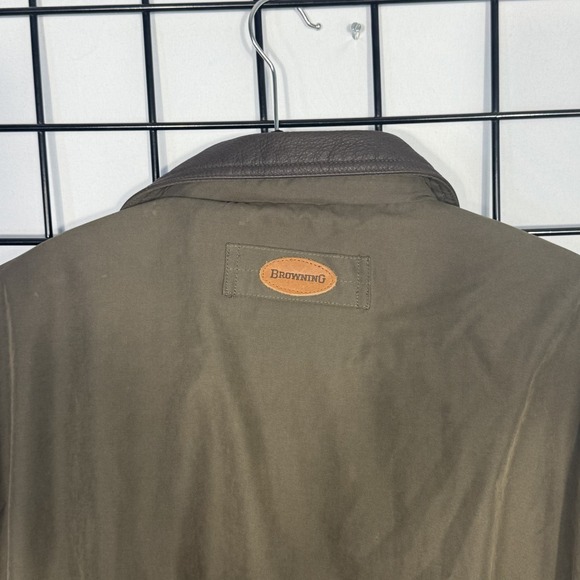 Vintage Browning Bomber Jacket Mens XXL Brown Lined Hunting Outdoor Chore Coat - Picture 8 of 12